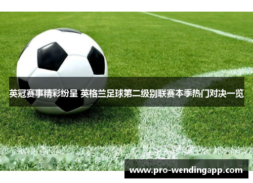 英冠赛事精彩纷呈 英格兰足球第二级别联赛本季热门对决一览 英冠赛事精彩纷呈 英格兰足球第二级别联赛本季热门对决一览