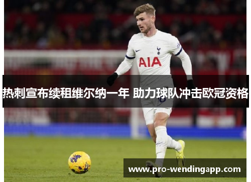 热刺宣布续租维尔纳一年 助力球队冲击欧冠资格 热刺宣布续租维尔纳一年 助力球队冲击欧冠资格